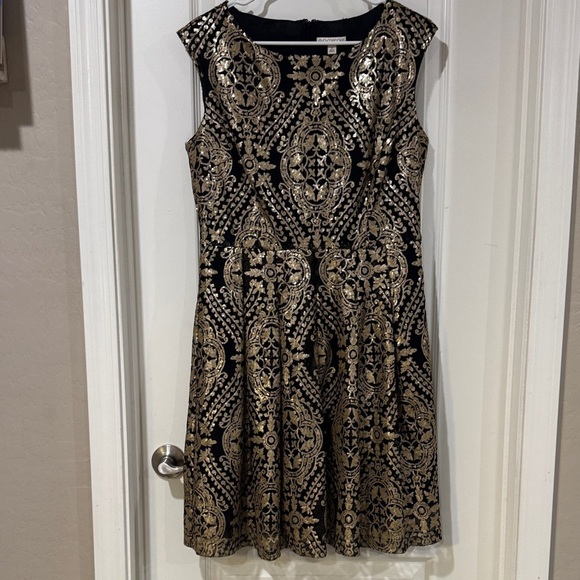 eva mendes for New York & Company Dresses & Skirts - Eva Mendes for New York & Company Black and Gold Sequin Mini Dress